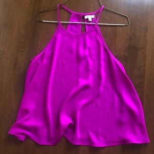 Pink High Neck Tank Top